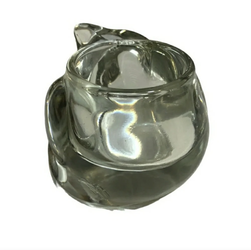 INDIANA GLASS Clear Glass Sleeping Cat Votive HolderIndiana Glass Company